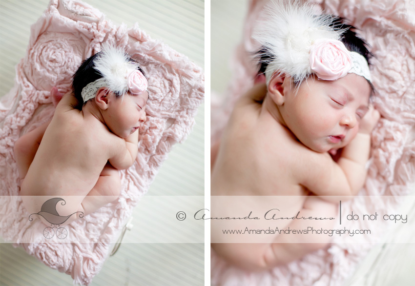 Nampa Id newborn photographer folded from above photograph