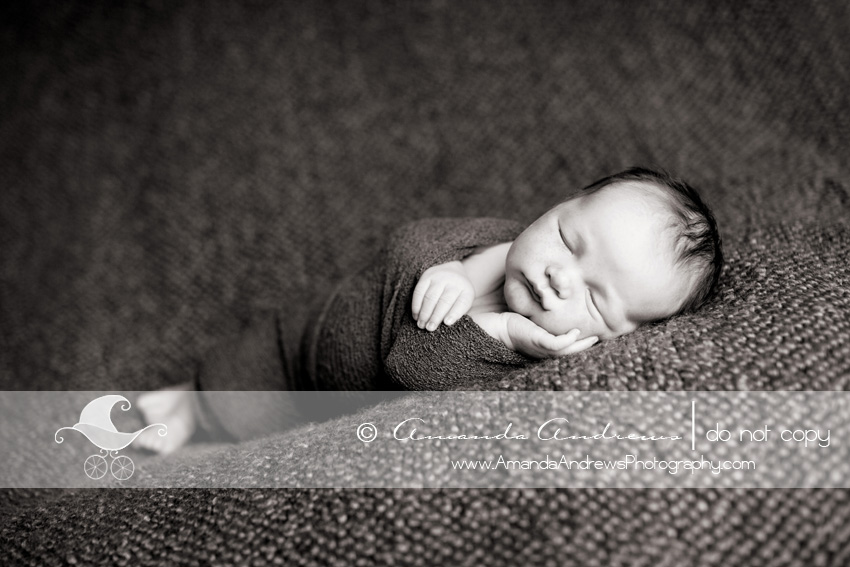 treasure valley newborn baby photographer charlie photographer in black and white photography