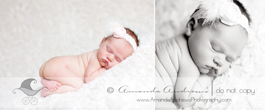 baby girl on white blanket photo
