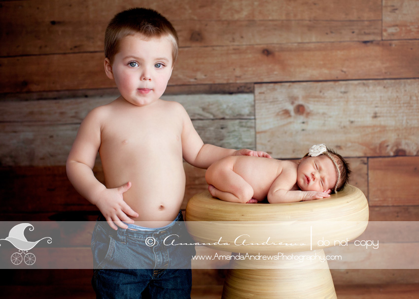 2 year old with newborn sister