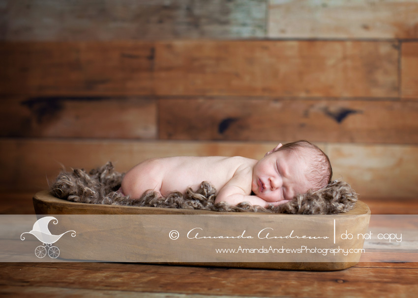 newborn baby picture in bread bowl