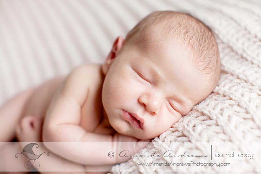 picture of baby on cream blanket