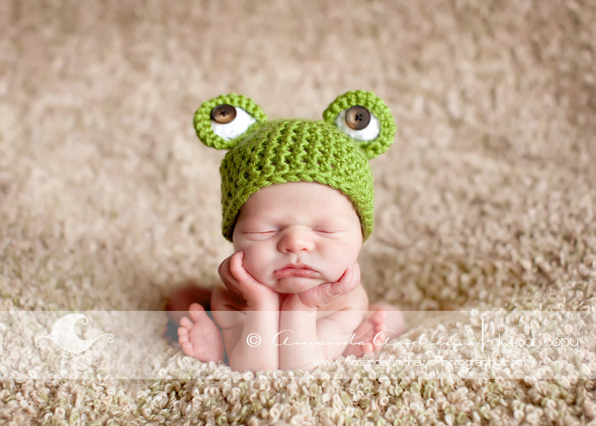 picture of baby boy in frog hat