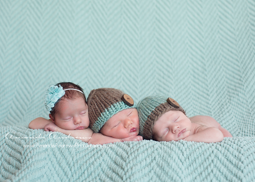 newborn photography nampa idaho triplet babies 