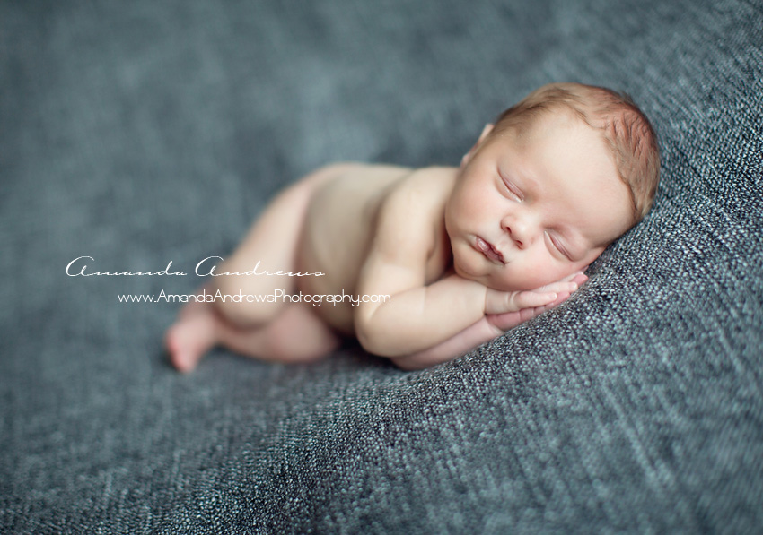 picture of boise infant on gray blanket