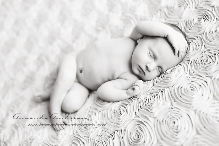 black and white photo of newborn boise idaho