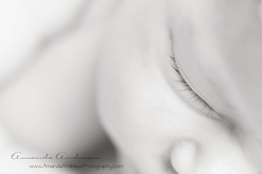 close-up photo of baby eyelashes