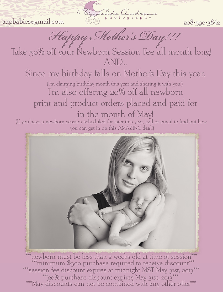 mothers day special newborn pictures boise